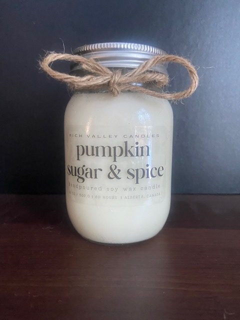 Pumpkin Sugar & Spice 16 oz Soy Candle – Handcrafted in Alberta Pumpkin Sugar & Spice 16 oz Soy Candle – Handcrafted in Alberta