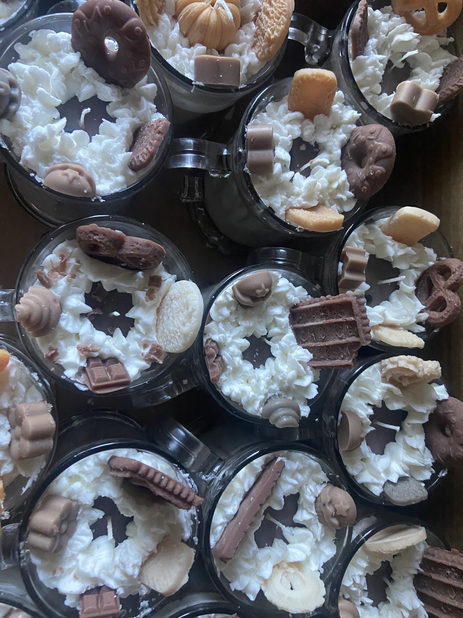 chocolate cream latte - glass mug chocolate cream latte - glass mug